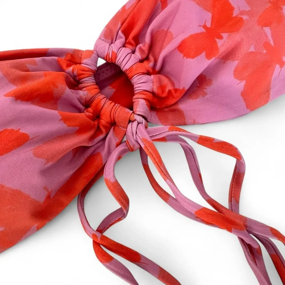 Out From Under Rory Printed Bandeau Swim Top Small